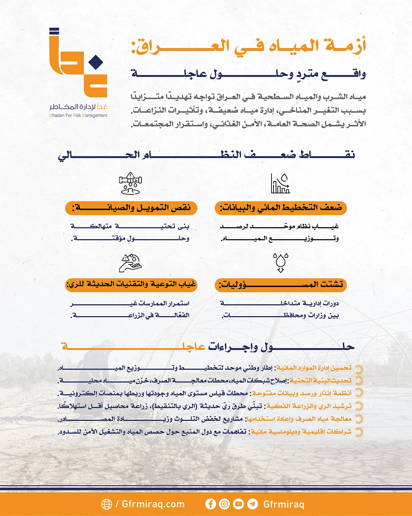 أزمة المياه في العراق .. واقع متردٍ وحلول عاجلة
